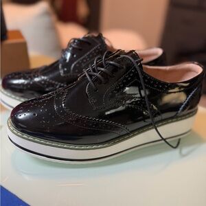 Platform Oxford – Black Patent | Size 10